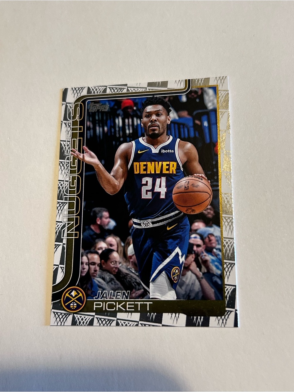 Topps Denver Nuggets Blue and Gold Jalen Pickett Basketball Card